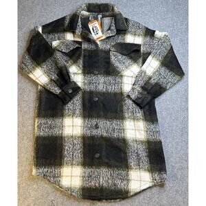 NWT Steve Madden Flannel Womens Extra XXL Brown Black Plaid Soft Ladies